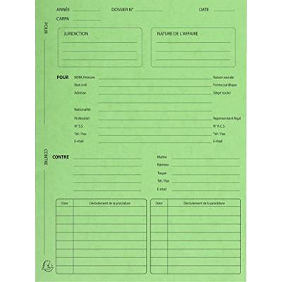 Exacompta 445103e pack de 25 chemise artonnée sans rabat pour avocats 25 x 32 cm tilleul