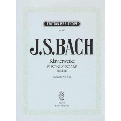 Partitions classique EDITION BREITKOPF BACH JOHANN SEBASTIAN - KONZERTE VERSCH. MEISTERN 9-16 - PIANO Piano