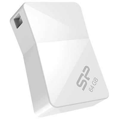Silicon Power 16GB Touch T08 géométrique Mini USB 2.0 Flash Drive (sp016gbuf2t08 V1w Blanc)