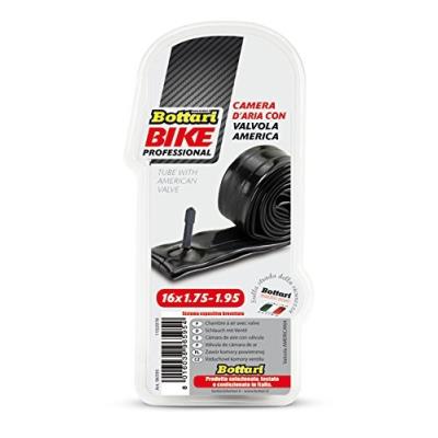Bottari vélo tube en caoutchouc avec valve italie-noir - 16 x 1.75 5 cm