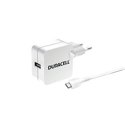 Duracell 2.4a 1 port de chargement pour tablette smartphone avec câble micro usb vers usb