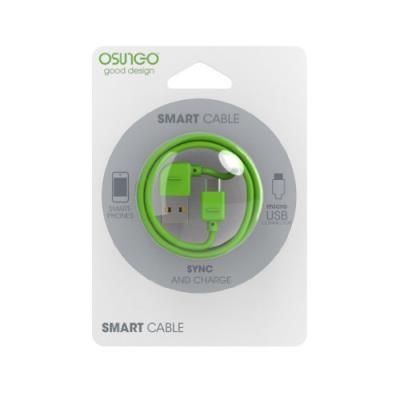Osungo CA1U-MICSZ-EN Câble Micro USB avec Synchronisation 1 m Vert