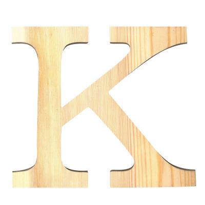 Lettre K - Hauteur 11,5 cm - Bois découpé