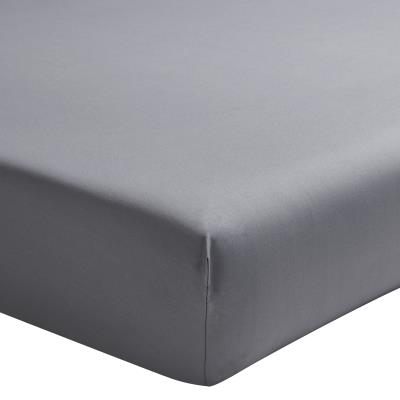 Essix - Percale coton Drap Housse Argent - 80 x 200 cm