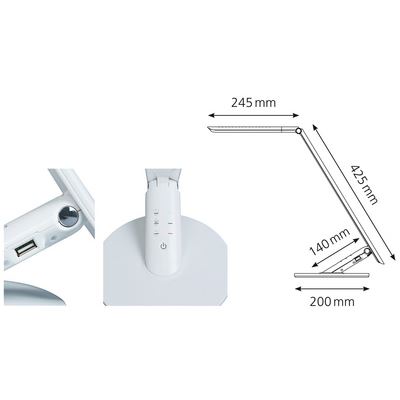 hansa hansa lampe de bureau led excellence, noir noir