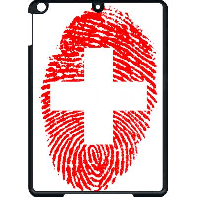 Coque pour apple ipad air empreinte digitale drapeau suisse switzerland