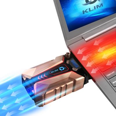 KLIM Cool + Refroidisseur PC Portable en Métal - Le Plus Puissant Extracteur d' Air USB