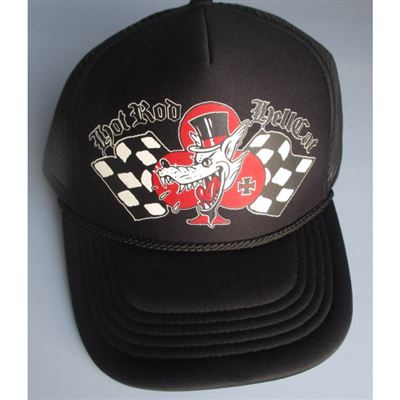 casquette hot rod hellcat loup logo damier lone wolf homme