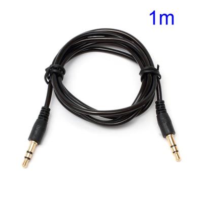 Câble Double Jack 3.5 mm Longueur 1m noir Connecteur Audio