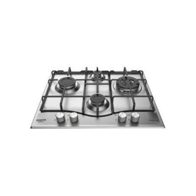 Hotpoint Ariston PCN 641 T/IX/HA - Table de cuisson au gaz - 4 plaques de cuisson - Niche - largeur : 55.5 cm - profondeur : 47.5 cm - argent - acier 