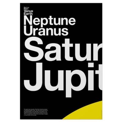 PLANÈTES DU SYSTÈME SOLAIRE BEAUX WALL ART PRINT AFFICHE