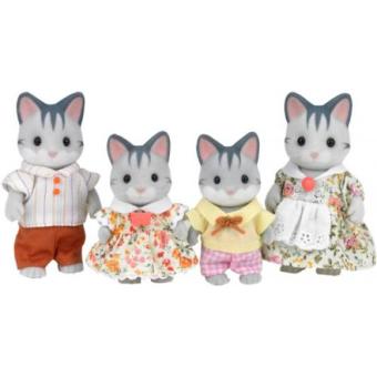 Sylvanian Families Famille Chat Gris Sylvanian Poupee Achat Prix Fnac