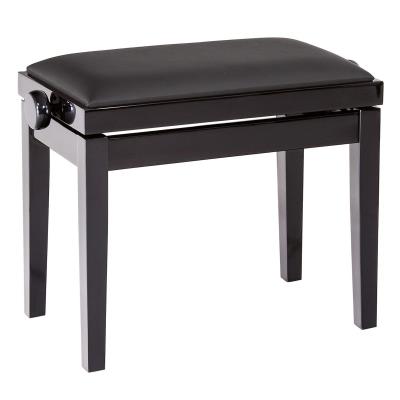 Accessoires claviers K&M BANQUETTE PIANO - BANC FINITION NOIR BRILLANT , SIÈGE SIMILI CUIR NOIR Banquettes claviers - pianos