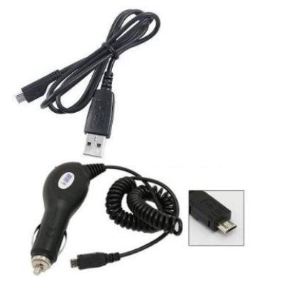 Accessory Master Câble Usb Avec Voiture Chargeur Pour Samsung Galaxy Trend I699 Noir