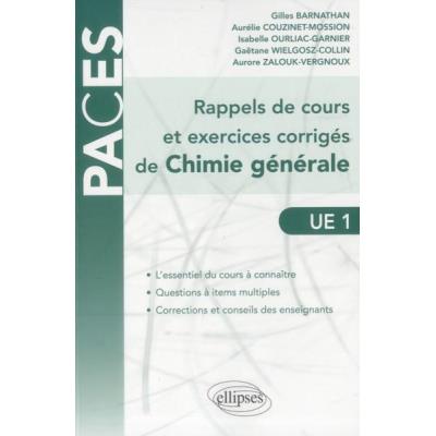 Rappels De Cours Et Exercices Corriges De Chimie Generale Questions A Items Multiples Ue1