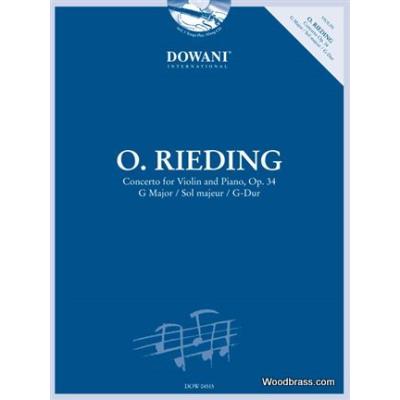 Partitions classique Dowani RIEDING O. - CONCERTO FOR VIOLIN & PIANO OP.34 + CD Violon
