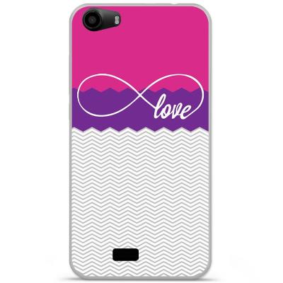 Coque en silicone imprimée compatible Wiko Lenny 2 Love Rose