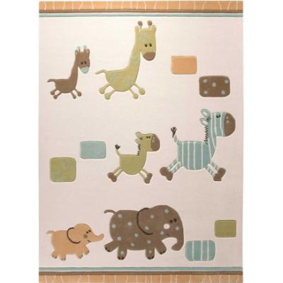 Tapis de chambre - Lucky zoo - beige 120x180 cm en Acrylique