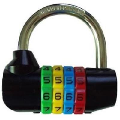 Cadenas à combinaison 4 chiffres multicolores