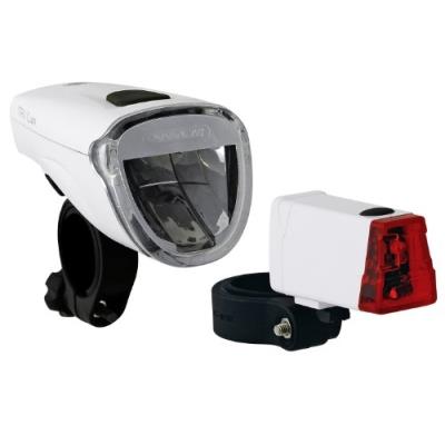 Büchel 40 lux set déclairage de vélo tri lux + mini led trilux blanc blanc