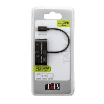 Tnb crusb1 combo port usb + lecteur sd pour appareil micro usb android