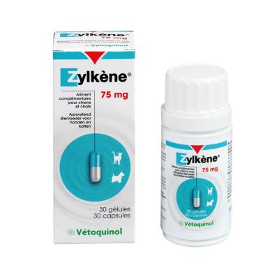 Zylkene compléments alimentaires anti-stress pour chiens et chats 75 mg flacon de 30 gelules