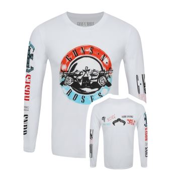 Guns N' Roses T-Shirt à manches longues Motorcross Logo Homme Blanc - Taille XXL - 1