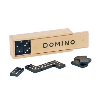 Jeu de dominos pour enfants comprenant 28 pièces avec coffret en bois, 