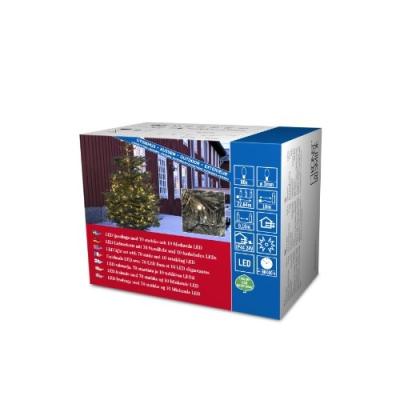 KONSTSMIDE 3611-140 GUIRLANDE 80 MICRO LED BLANC CHAUD + CÂBLE NOIR 24 V