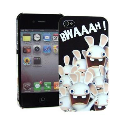 Coque sous Licence Lapins Crétins Invasion + film de protection pour Apple Iphone 4/4S
