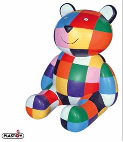 fig. le nounours d'elmer multicolore
