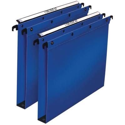 Dossier suspendu L'OBLIQUE PP Ultimate pour Tiroirs - en Polypropylène - Boutons-pression - Fond U 30 mm - Bleu opaque