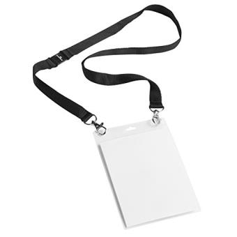 Durable porte-badge avec cordon tissu-délégataire avec fermeture de  sécurité noir-réf 8125-01 lot de 10 852501 - Étiquettes - Achat & prix