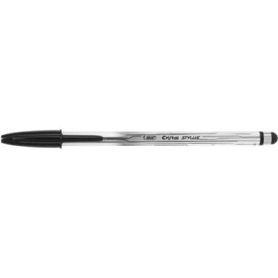 Stylo-stylet à capuchon cristal stylus 2 en 1, pointe moyenne, encre noire bic 902124
