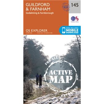 Os Explorer Map Active (145) Guildford And Farnham (Os Explorer Active ...