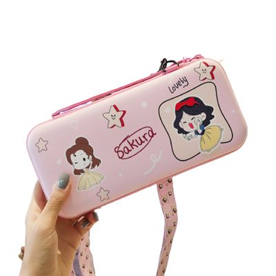 Sac de rangement pour Nintendo Switch FONGWAN motif de dessin animé avec bandoulière réglable - Blanche Neige