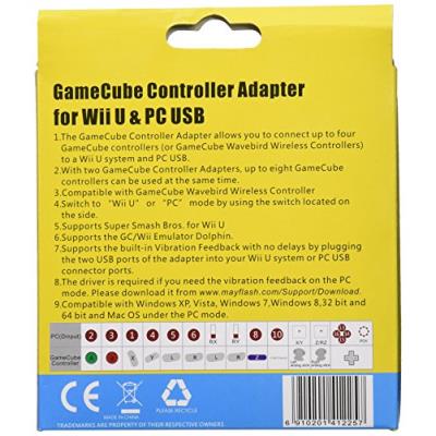 Mayflash Gamecube Adaptateur pour Manette Wii U et PC (Deux Ports