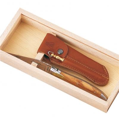 Couteau de poche et étui cuir véritable, LAGUIOLE Jean Dubost®
