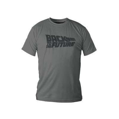 T-shirt Retour Vers Le Futur - Logo Gris Taille XXL