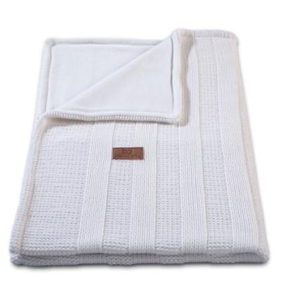 baby's only - couverture robust côte blanc (75 x 100 cm) - blanc