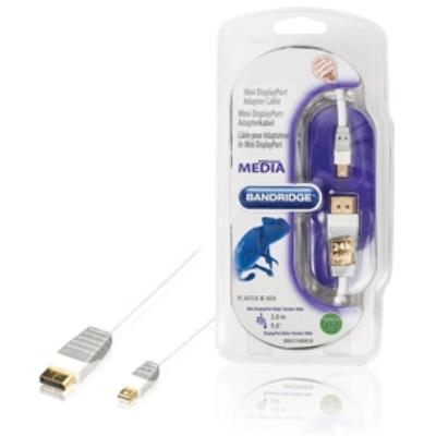 Câble adaptateur mini displayport 3.00 m blanc bandridge