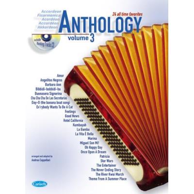 Partitions classique CARISCH CAPPELLARI A. - ANTHOLOGY VOL. 3 + CD - ACCORDEON Piano