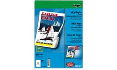 sigel - papier jet d'encre, format A4, 200 g/m2, extra blanc, 25f