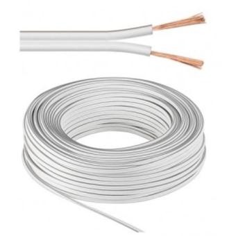 Bobine câble HP, OFC, 2x0.75mm², blanc, 25m - Câbles vidéo - Achat & prix