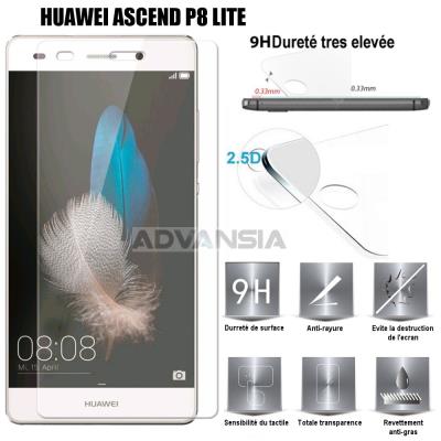 HUAWEI P8 Vitre protection d'ecran en verre trempé incassable Tempered Glass HUAWEI P8 (HUAWEI P8)