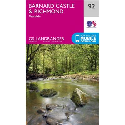 Landranger 92 Barnard Castle & Surroundi