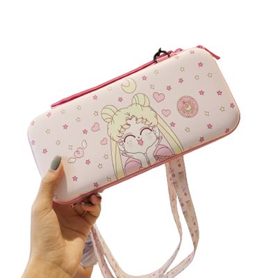 Sac de rangement pour Nintendo Switch FONGWAN motif de dessin animé avec bandoulière réglable - Smiley