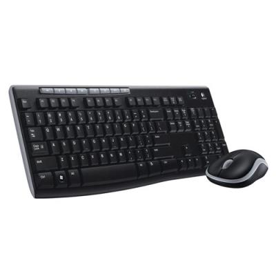 Logitech Wireless Combo MK270 Ensemble Clavier AZERTY + Souris - Récepteur USB Compact Noir