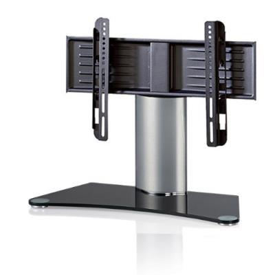 Vcm windoxa meuble colonne avec pied en verre pour tv argent