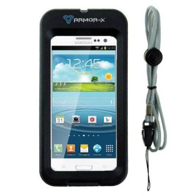 Armor-X Outdoor Étui De Protection Sport Pour Iphone 5 Et Samsung Galaxy S3 Waterproof Et Résistant Aux Chocs, Avec Port Pour Écouteurs Et Lanière De Transport Noir